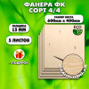 Строительная, Мебельная Фанера, 15х600х400, 5 листов, сорт 4/4