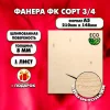 Фанера для уроков труда, 8мм А5 (148х210), 1 штука, сорт 3/4