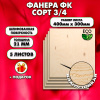Строительная, Мебельная Фанера, 21х400х300, 5 листов, сорт 3/4