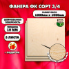 Строительная Фанера 10х1000х1000, 3 листа, сорт 3/4