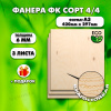 Фанера для уроков труда, 6мм А3 (420 х 297), 3 штуки, сорт 4/4