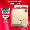 Строительная, Мебельная Фанера, 21х400х400, 3 листа, сорт 3/4