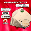 Строительная Фанера 10х400х300, 10 листов, сорт 3/4