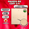 Строительная, Мебельная Фанера, 21х1000х1000, 1 лист, сорт 3/4