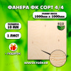 Строительная Фанера, 10х1000х1000, 1 лист,сорт 4/4