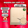 Строительная Фанера 10х300х300, 3 листа, сорт 3/4