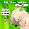 Фанера для уроков труда, 6мм А3 (420 х 297), 20 штук, сорт 4/4